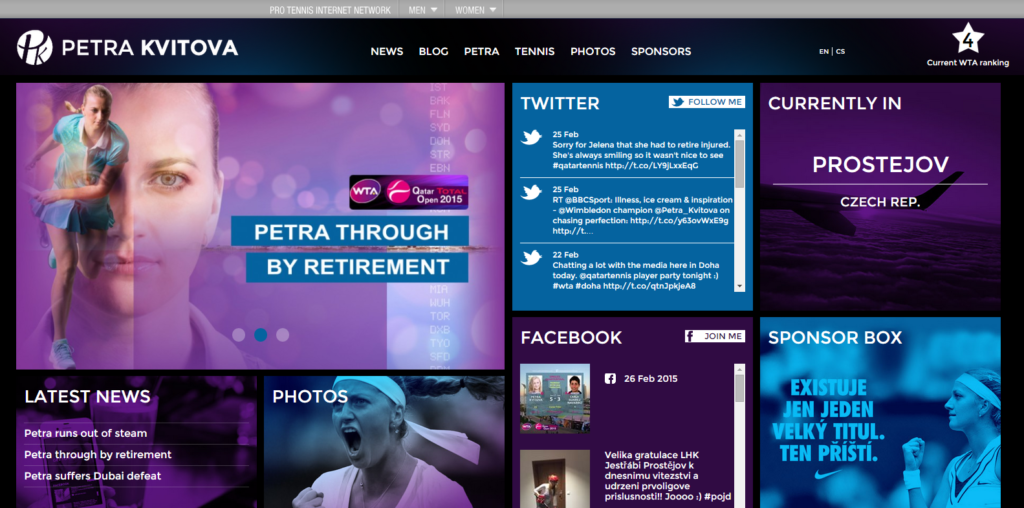 Petra Kvitova Official Website