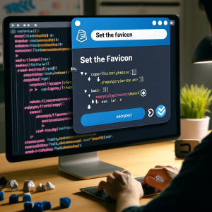 Man focused on setting the favicon for the website.
